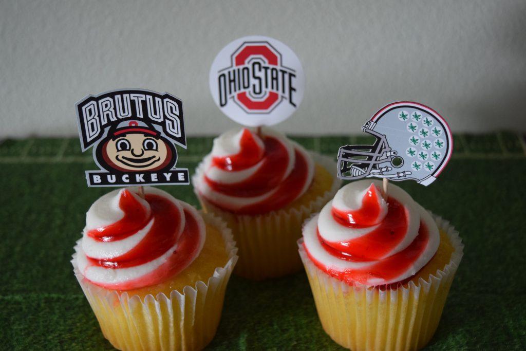Cupcake toppers, football, Big Ten, Ohio State, Michigan, Iowa ...