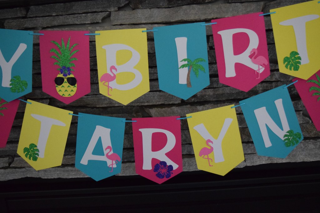 Beach theme birthday banner name add on - Especially 4 You